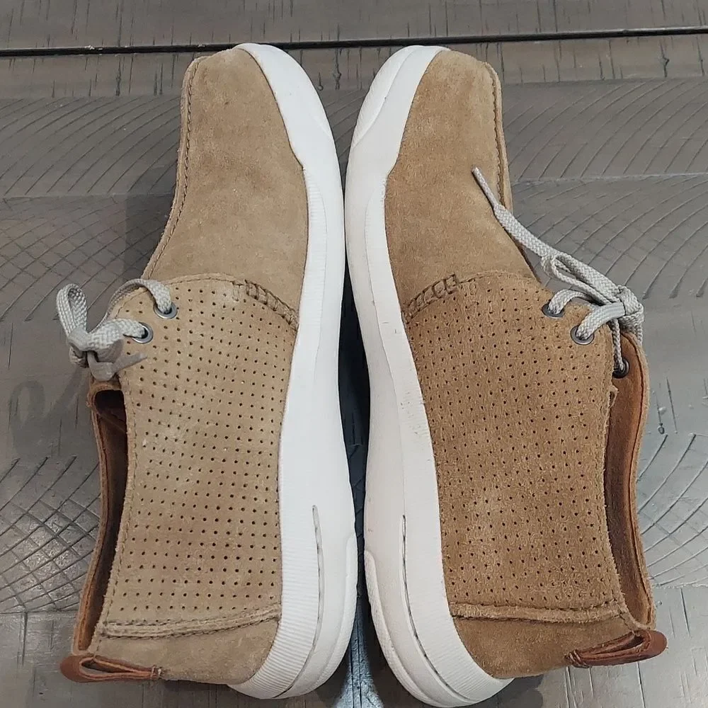 Clarks Driftway Seam Dark Sand Suede Chukka Boot Sz 10.5M